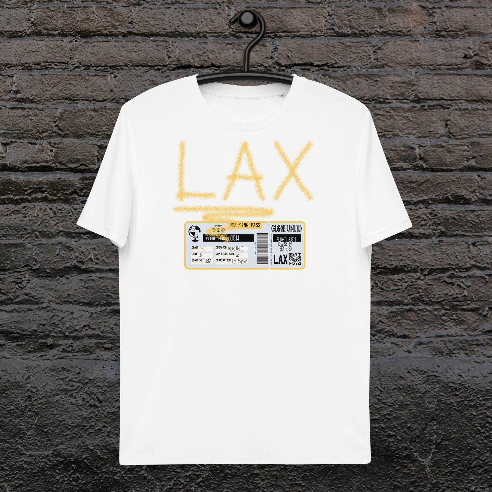 ★Urbandtype.★ Los Angeles Vintage Graphic T-Shirt White UB LAX-WhiteGraffitiTee-