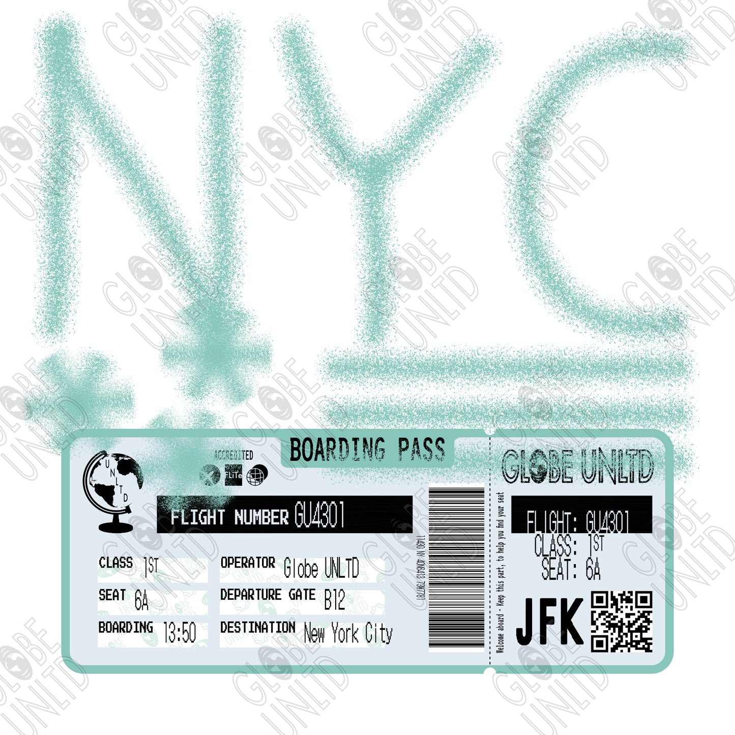 Globe UNLTD New York City NYC Graffiti Graphic.