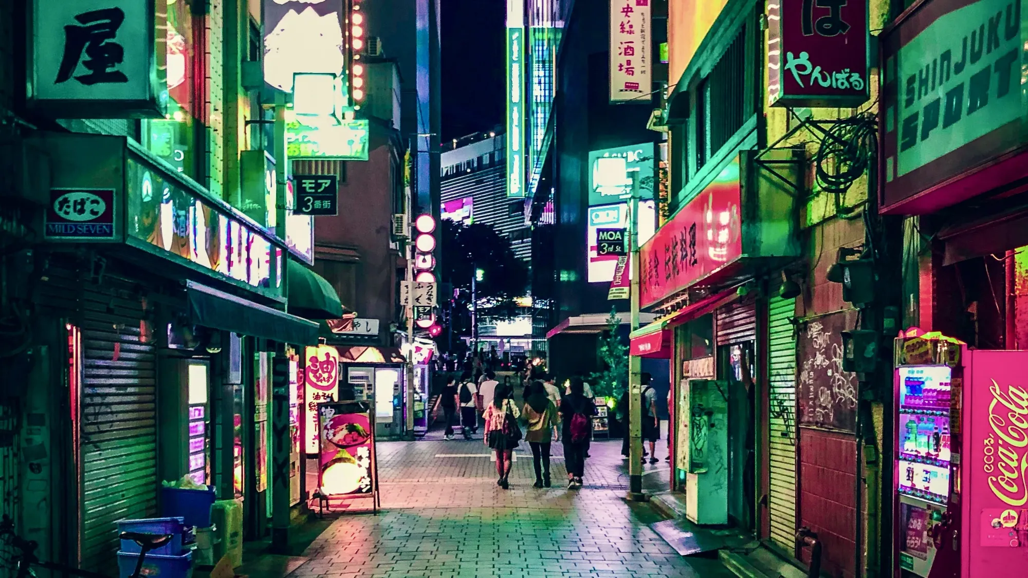 A small snapshot of the famous neon lights found on Yasukuni-dori, late at night
