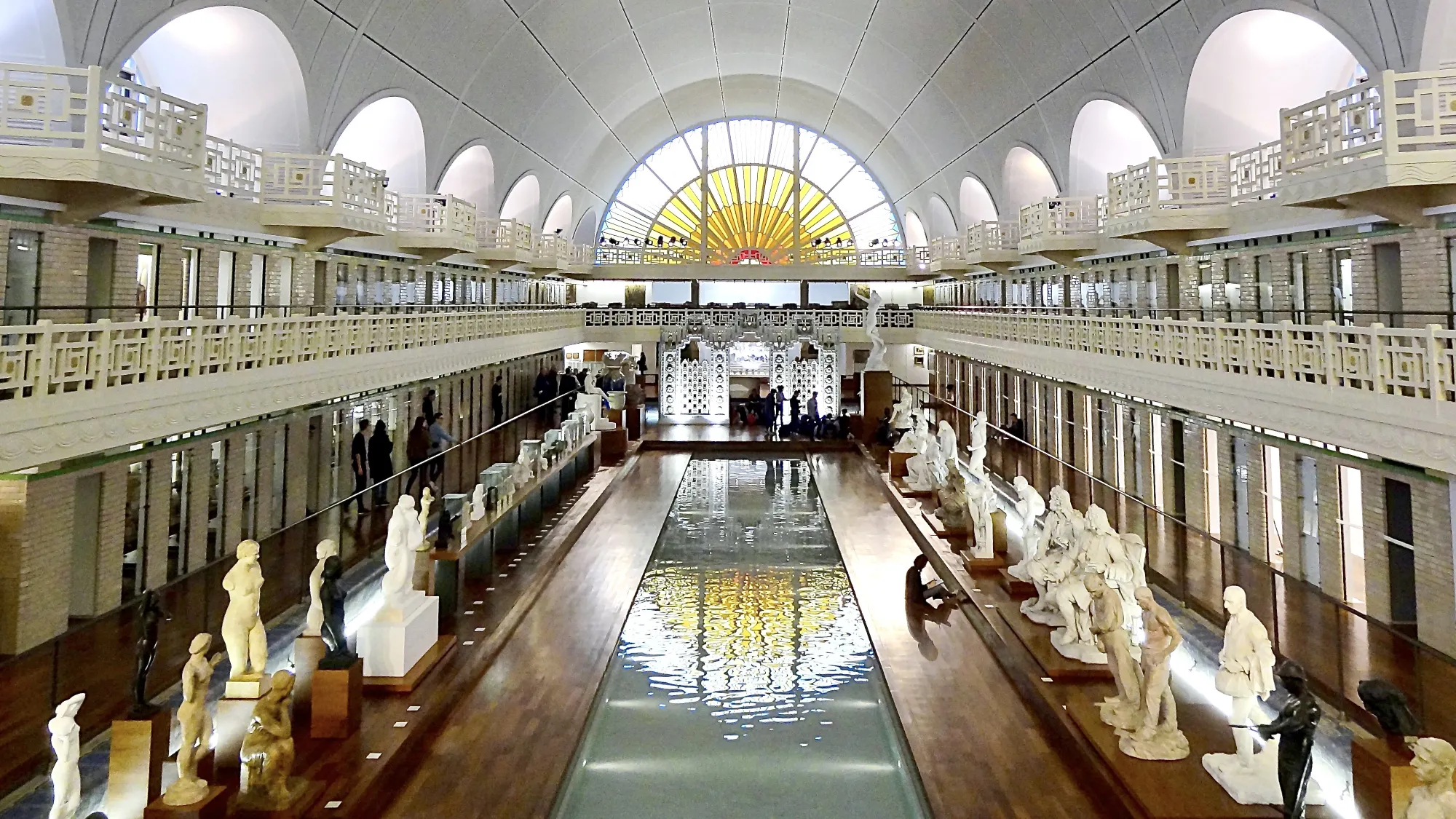 The indoor swimming pool which forms the centrepiece of La Piscine Museum of Art in Roubaix, just outside of the city of Lille.